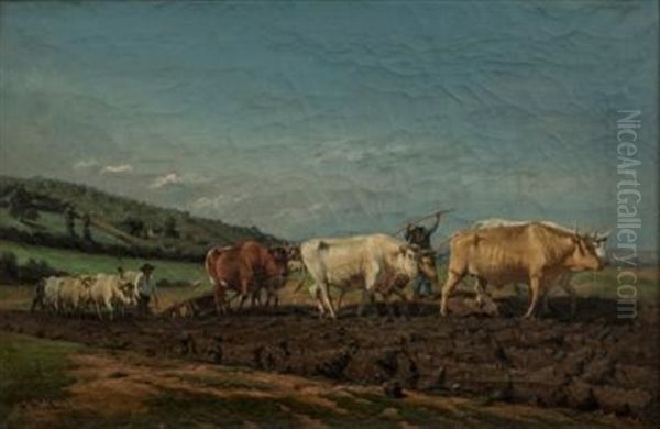 Le Labours Oil Painting by Rosa Bonheur