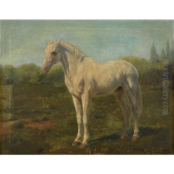 Horse In A Landscape Oil Painting by Rosa Bonheur