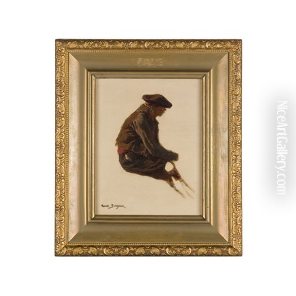 Sketch Of A Seated Gentleman Oil Painting by Rosa Bonheur