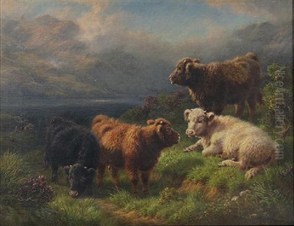 Scottish Highland Cattle Oil Painting by Rosa Bonheur