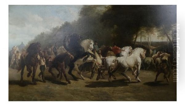 Horse Fair Oil Painting by Rosa Bonheur