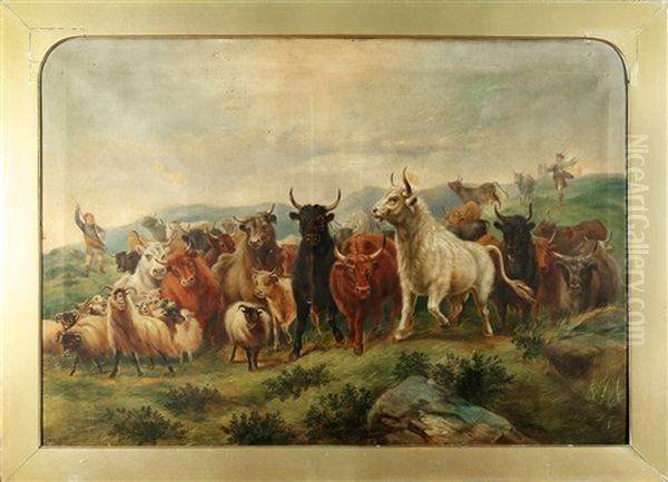 Gathering The Flock Oil Painting by Rosa Bonheur