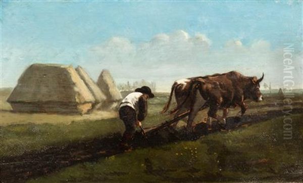 Ploughing Scene Oil Painting by Rosa Bonheur