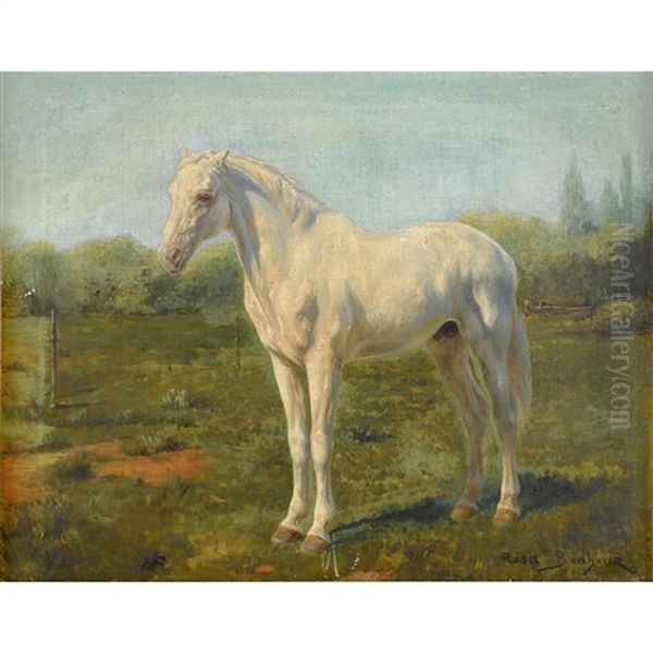 Horse In A Landscape Oil Painting by Rosa Bonheur