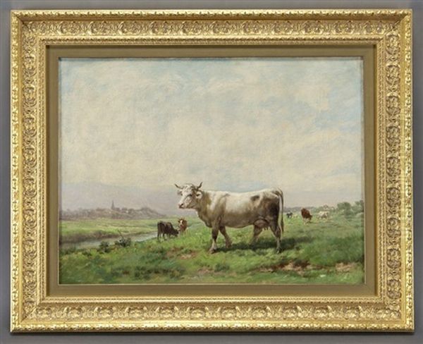 Landscape With Cattle Oil Painting by Rosa Bonheur