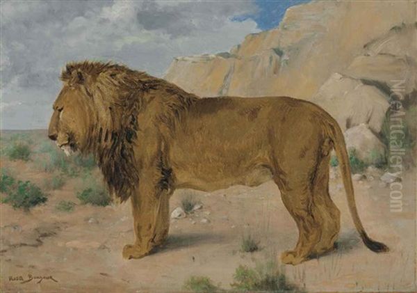 Study Of A Lion Oil Painting by Rosa Bonheur