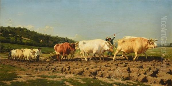 Labourage Nivernais Ou Le Sombrage Oil Painting by Rosa Bonheur