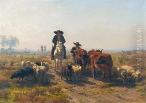 Les Muletiers Oil Painting by Rosa Bonheur