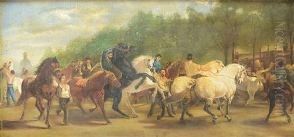 The Horse Fair (a Study) Oil Painting by Rosa Bonheur