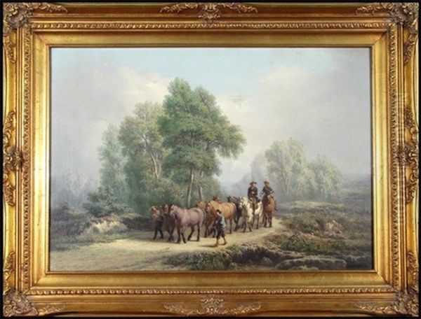 Horse Traders Oil Painting by Rosa Bonheur