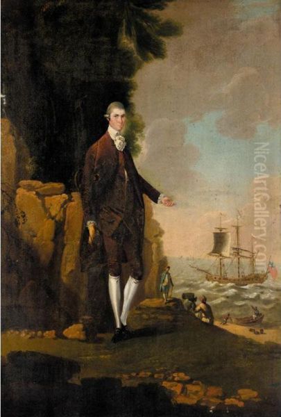 Portrait Of Captain Walter Thompson Oil Painting by Edward Alcock