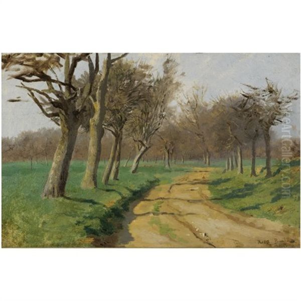 La Plaine Et Les Champs (le Chemin Tournant A L'entre Du Bois) Oil Painting by Rosa Bonheur