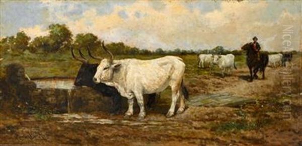 Returning From Market Oil Painting by Rosa Bonheur