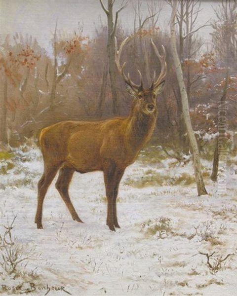 Cerf Dix Corps Aux Aguets Oil Painting by Rosa Bonheur