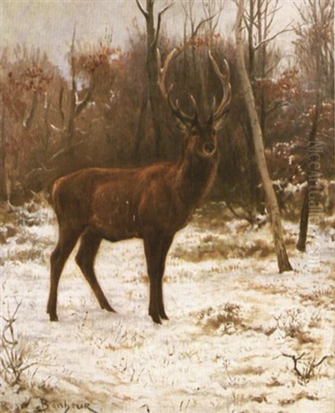 Cerf Sous La Neige Oil Painting by Rosa Bonheur