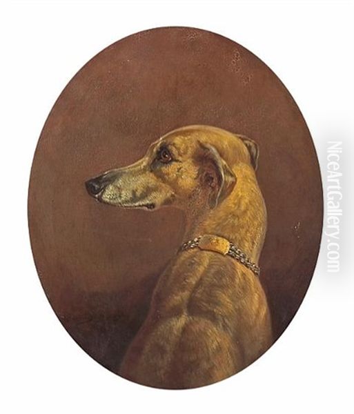 An Italian Greyhound (study) Oil Painting by Rosa Bonheur