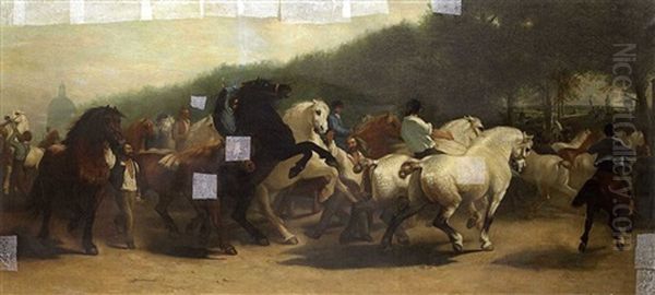 Le Marche Aux Chevaux Oil Painting by Rosa Bonheur