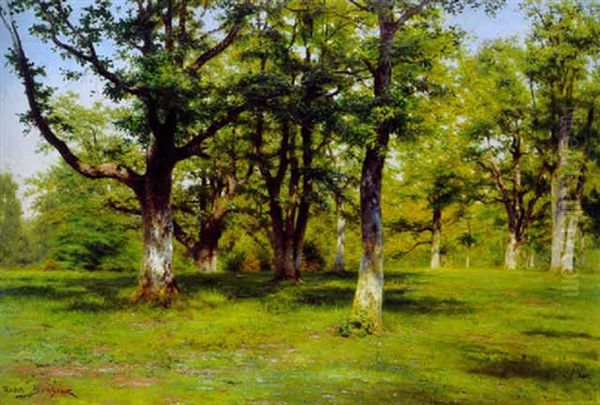 Paysage Aux Grands Arbres Oil Painting by Rosa Bonheur