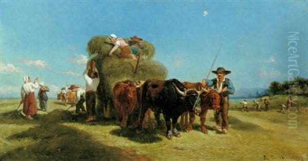 La Raccolta Del Fieno Oil Painting by Rosa Bonheur