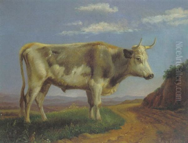 Rind In Landschaft Oil Painting by Rosa Bonheur