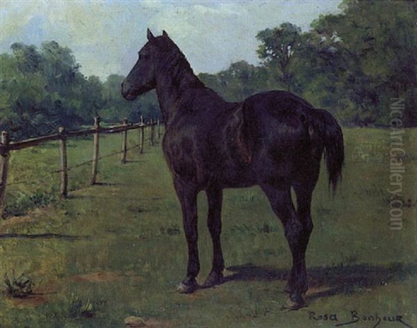 Cheval Au Pre Oil Painting by Rosa Bonheur