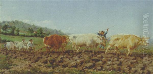 Plowing The Fields Oil Painting by Rosa Bonheur