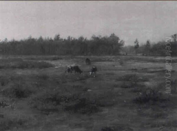 Cows In A Meadow Oil Painting by Rosa Bonheur