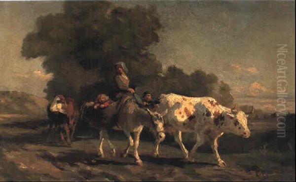 On The Cow Path Oil Painting by Rosa Bonheur