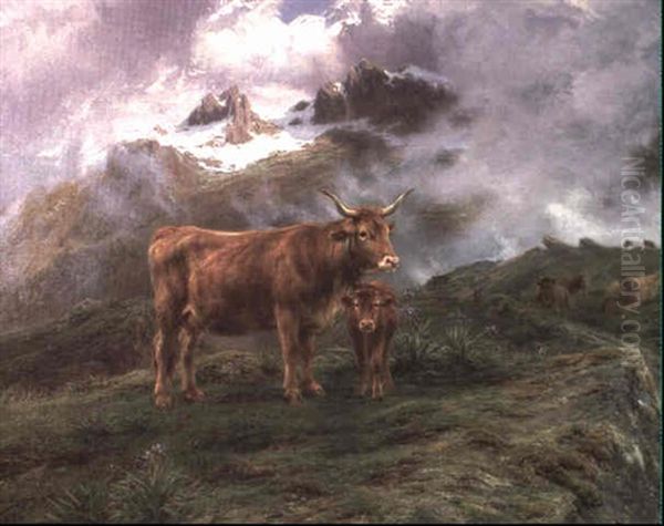 Highland Cattle Oil Painting by Rosa Bonheur