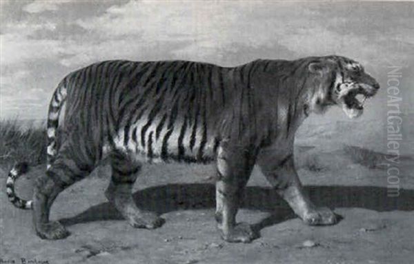 A Stalking Tiger Oil Painting by Rosa Bonheur