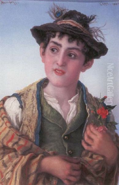 The Shepherd's Boutonniere Oil Painting by Adriano Bonifazi