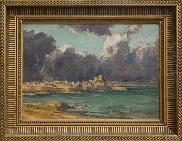 Antibes Oil Painting by Richard Parkes Bonington