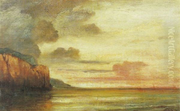 Le Pays De Caux Oil Painting by Richard Parkes Bonington