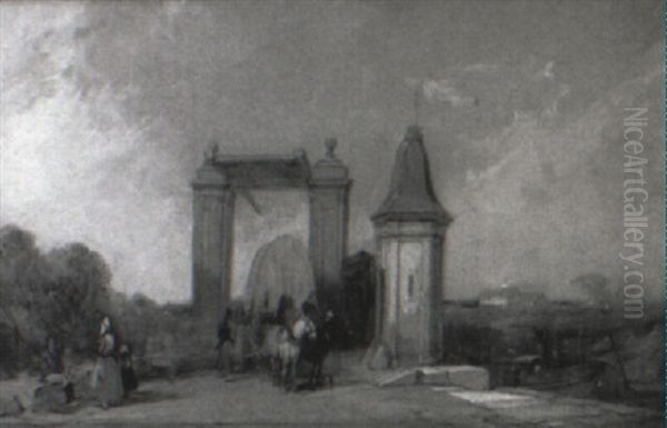 The Gate At Calais Oil Painting by Richard Parkes Bonington