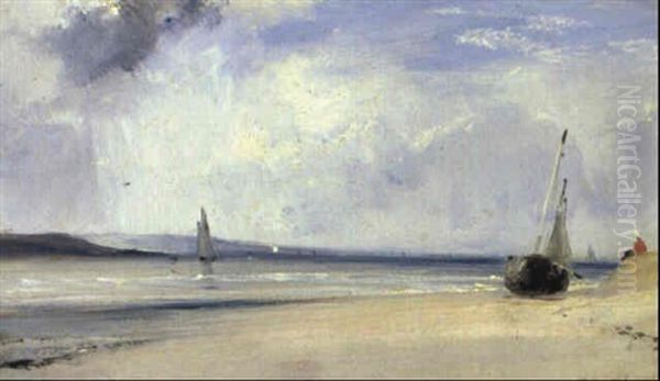 La Plage Oil Painting by Richard Parkes Bonington