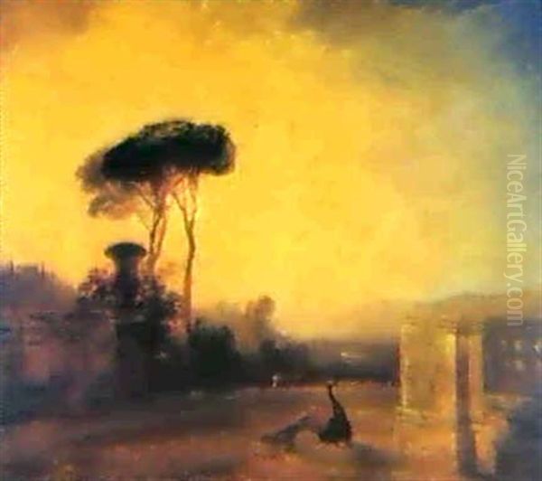 A View In The Environs Of Florence Oil Painting by Richard Parkes Bonington