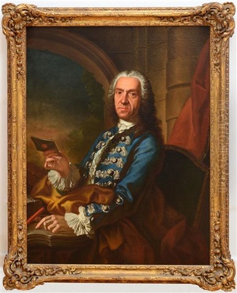 Portrait Of A Distinguished Gentleman Oil Painting by Giuseppe Bonito