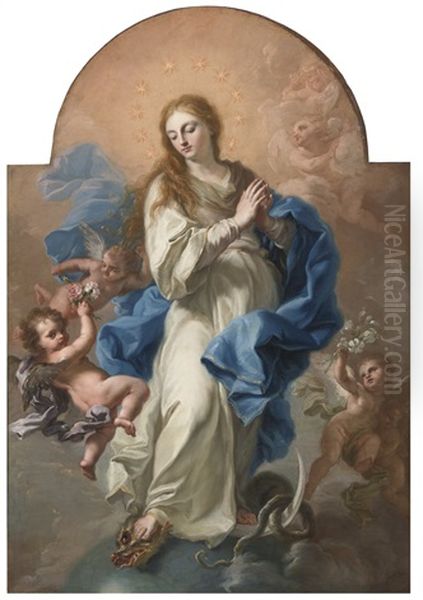 The Immaculate Conception Oil Painting by Giuseppe Bonito