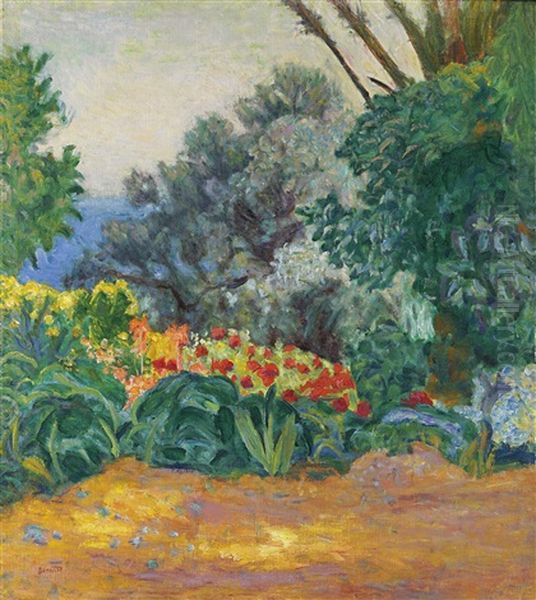 Coin De Jardin Fleuri Oil Painting by Pierre Bonnard