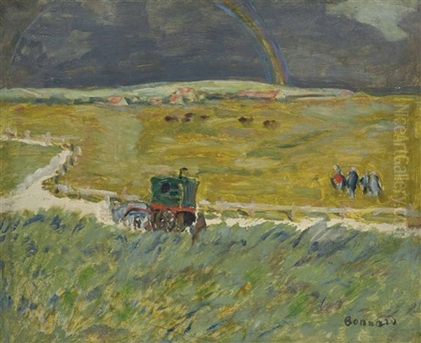 L'arc-en-ciel, La Roulotte Oil Painting by Pierre Bonnard