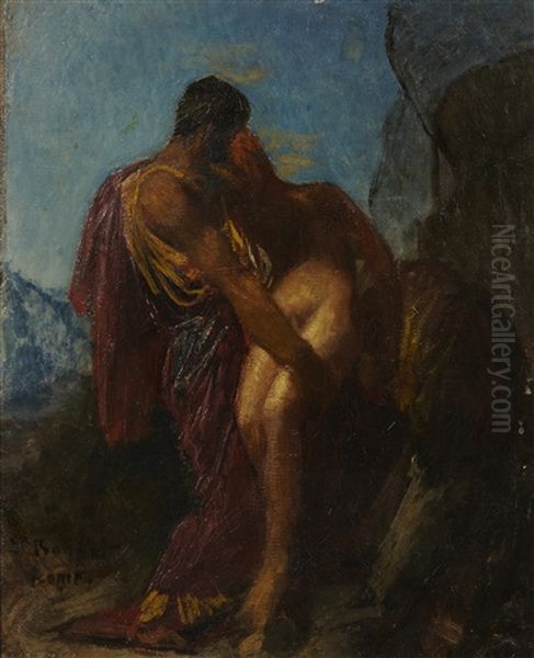 Esquisse Pour Le Bon Samaritain Oil Painting by Leon Bonnat