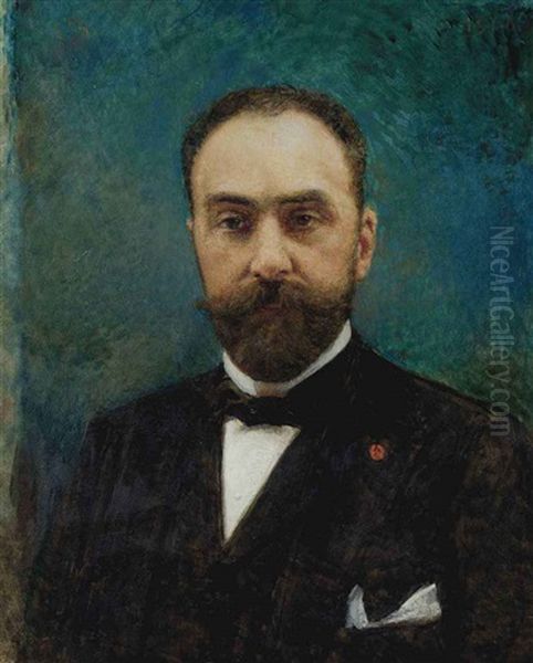 Portrait De Charles Ephrussi Oil Painting by Leon Bonnat