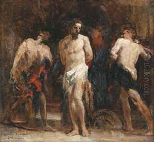 La Flagellation Oil Painting by Leon Bonnat