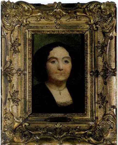 Portrait Presume De Madame Bonnat Oil Painting by Leon Bonnat