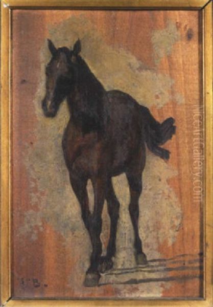 Etude De Cheval Oil Painting by Leon Bonnat