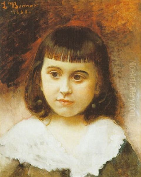 Portrait D'un Enfant Oil Painting by Leon Bonnat