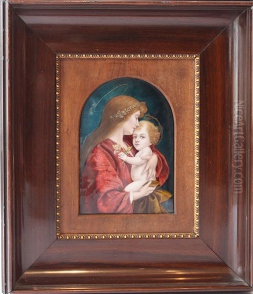 Vierge A L'enfant Oil Painting by Pierre Bonnaud