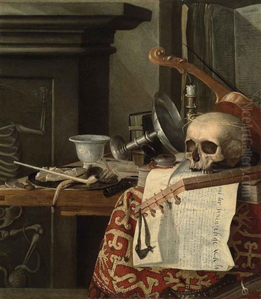 Vanitas Oil Painting by Sebastien Bonnecroy