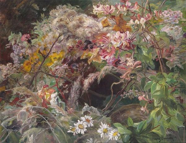 Wild Flowers Oil Painting by Henri Arthur Bonnefoy