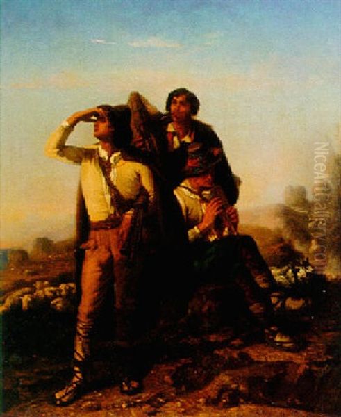 The Three Shepherds by Charles Adolphe Bonnegrace